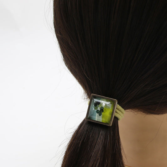 Simple Hair Elastic Green Ramune Square TAMARUSAN