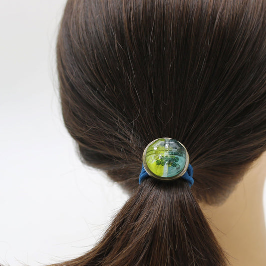 Simple Hair Elastic Beads Green Round TAMARUSAN