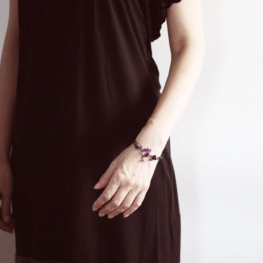 Bracelet Purple Amethyst Marble TAMARUSAN