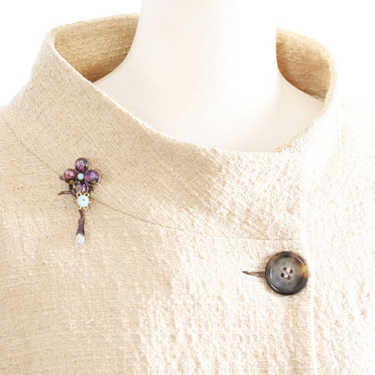Brooch Purple Flower Amethyst TAMARUSAN