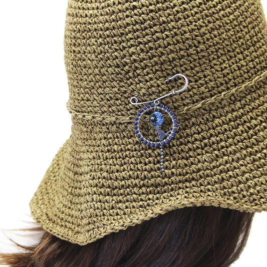 Safety Pin Dinosaur Lapis Lazuli Blue TAMARUSAN