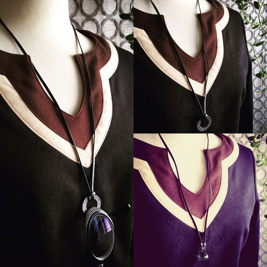 Eyeglass Holder Leather Blue Marble TAMARUSAN