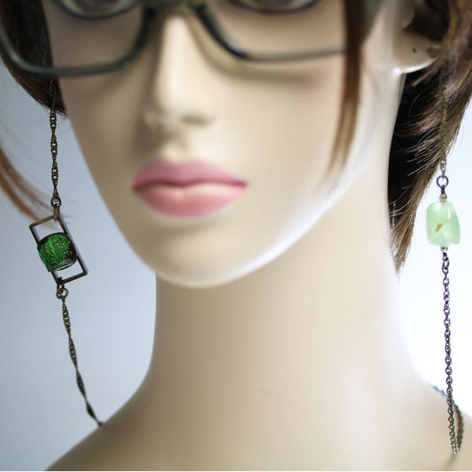 Eyeglass Chain Marble Plainite Green TAMARUSAN