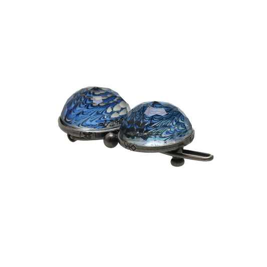 Hair Clip Blue Marble Transparency TAMARUSAN