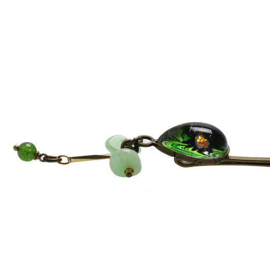 Hairpin Green Marble Chic TAMARUSAN