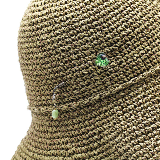 Simple Hatpin Marble Green Butterfly TAMARUSAN