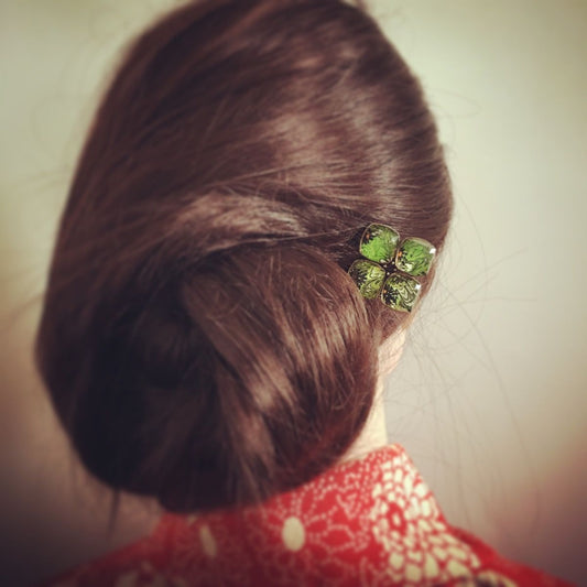 One Stick Hairpin Green Hydrangea TAMARUSAN