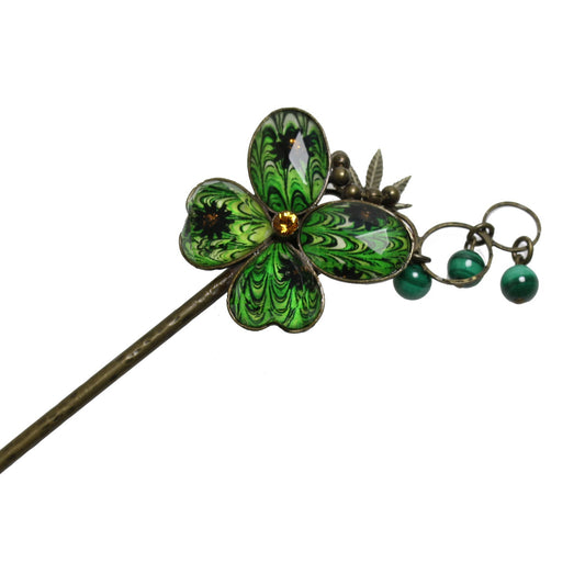 Stick Hairpin Butterfly Marble Green TAMARUSAN
