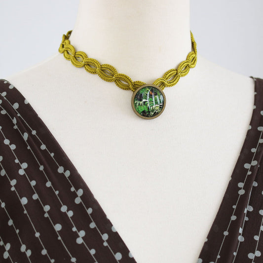 Green Choker Ribbon Marble TAMARUSAN