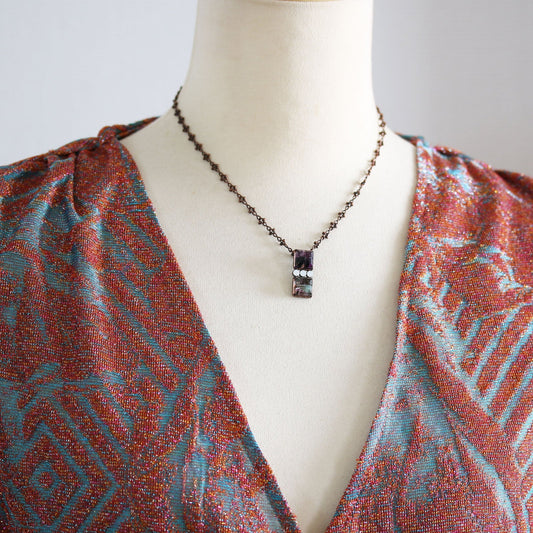 Necklace Square Purple TAMARUSAN