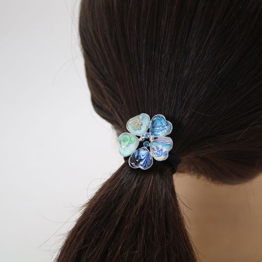 Gorgeous Elastic Blue Mix Flower TAMARUSAN