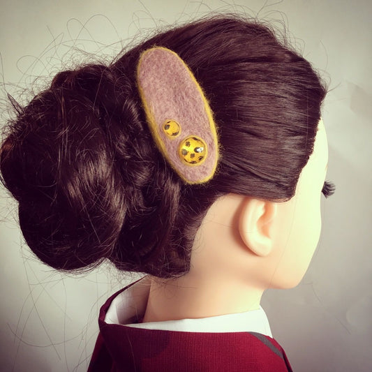 Barrette Pattern Felt Cheetah Pink TAMARUSAN
