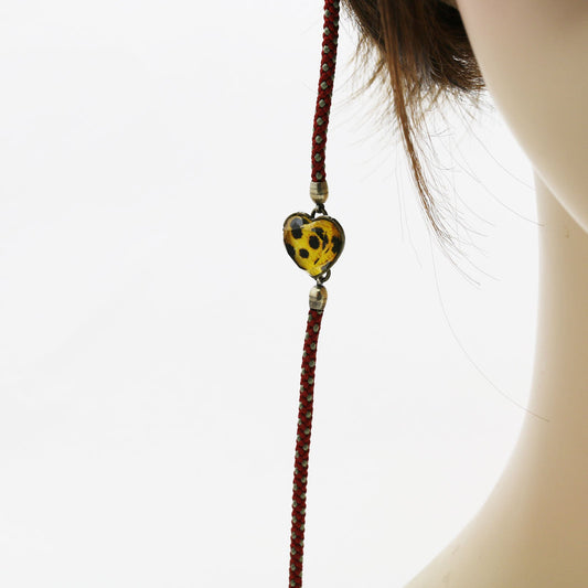 Eyeglass Chain Silk Magnetized Hematite Yellow TAMARUSAN