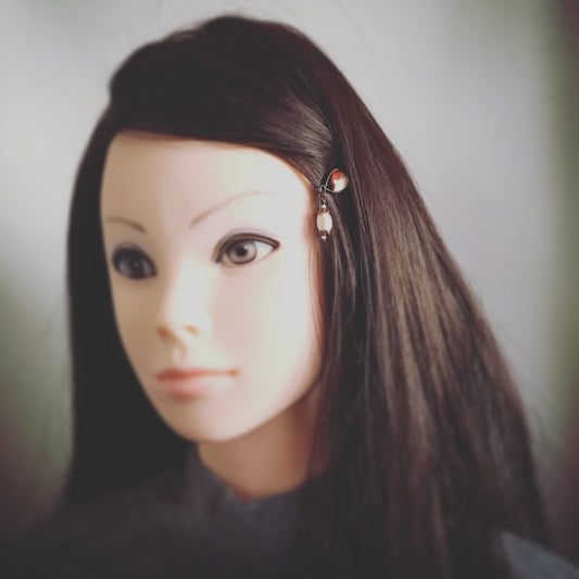 Hairpin Calico Cat Pattern Shell Brown TAMARUSAN