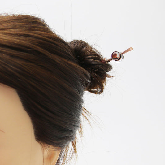 Changeable Ornament Hairpin Calico Cat Brown TAMARUSAN