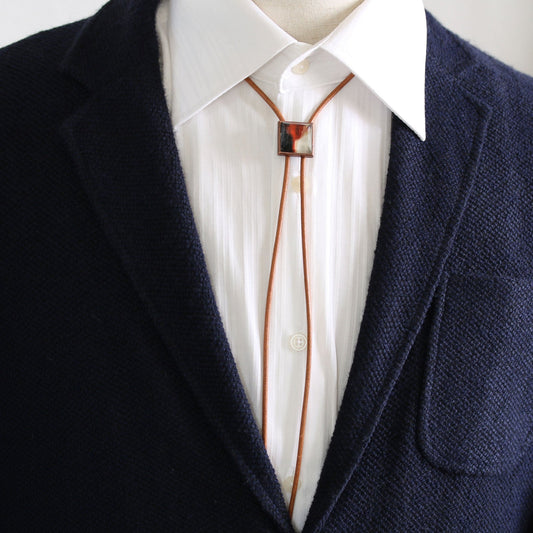 Leather Strap Bolo Tie Calico Cat Original Resin TAMARUSAN