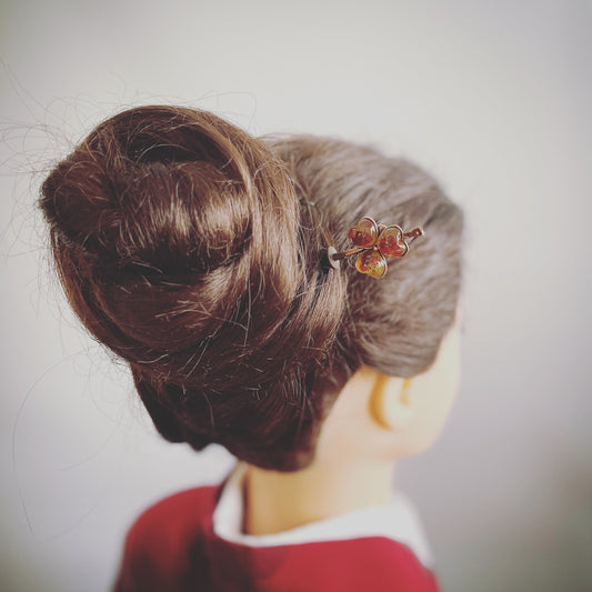 Hair Stick Pink Flower Wood Sale TAMARUSAN