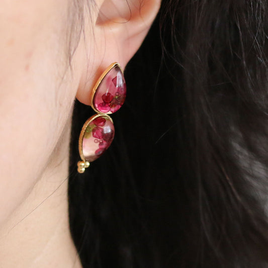 Stud Earrings Candy Gold Pink TAMARUSAN