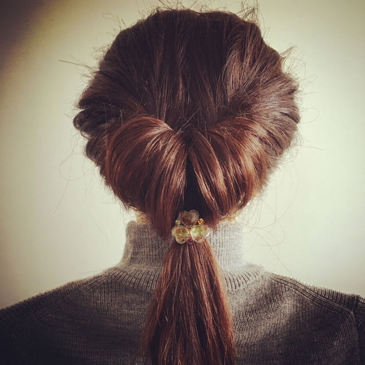 Hair Elastic Flower Multicolour Purple TAMARUSAN