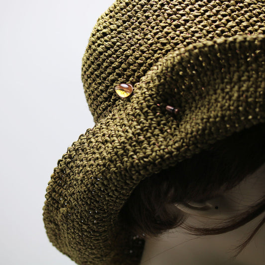 Hatpin Wood Grain Gold Lame Yellow TAMARUSAN