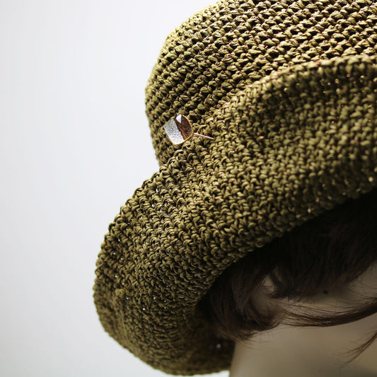 Hatpin Silver Wood Grain TAMARUSAN