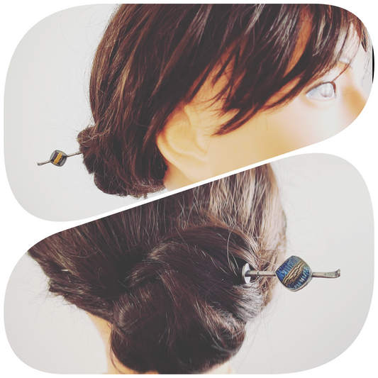 Kanzashi Men Wood Kimono Blue TAMARUSAN