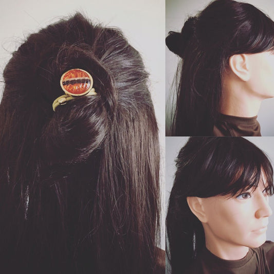 Hair Elastic Orange Mizuhiki Round Gold TAMARUSAN