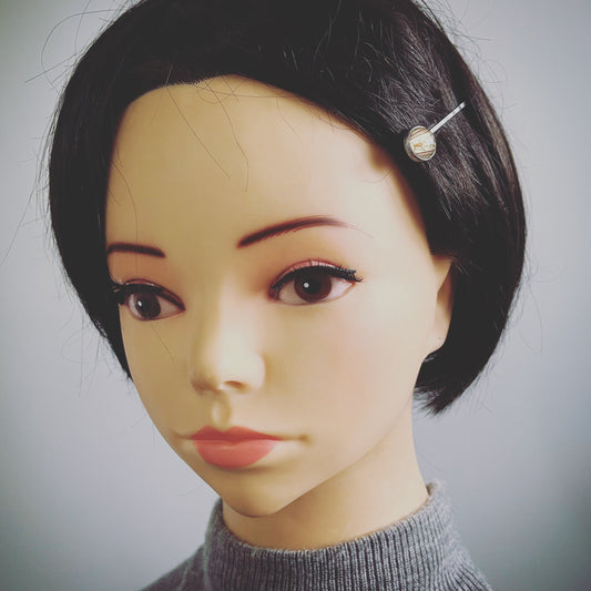 Hairpin Tiger Beetle Hair Clip Ornament Removable Gray TAMARUSAN