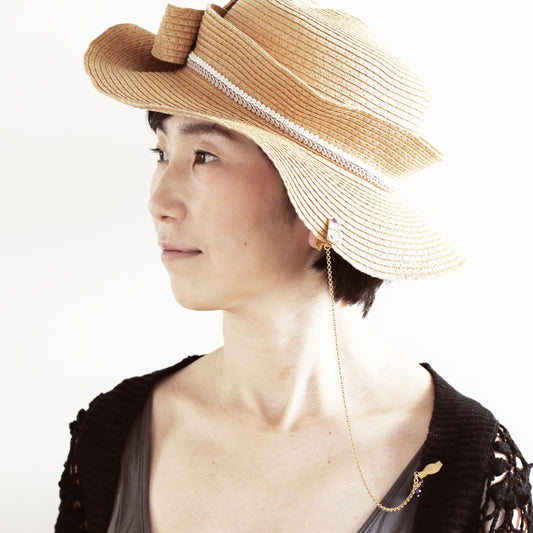 Hat Clip Amethyst Gold Plum Purple TAMARUSAN