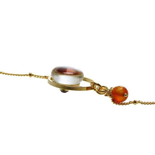 Eyeglass Chain Rainbow Citrine Gold Orange TAMARUSAN