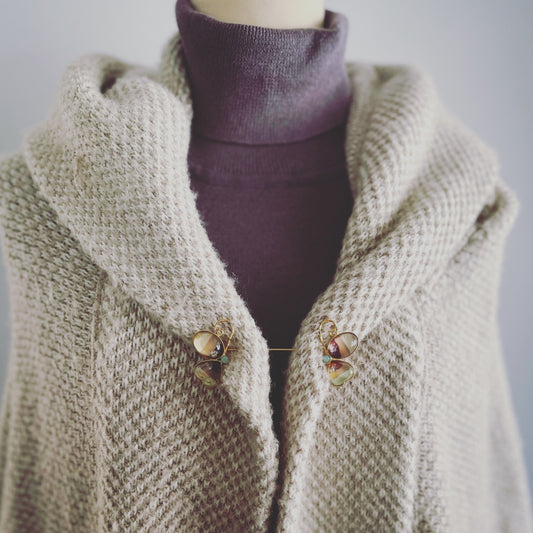 Hatpin Butterfly Gold Purple TAMARUSAN