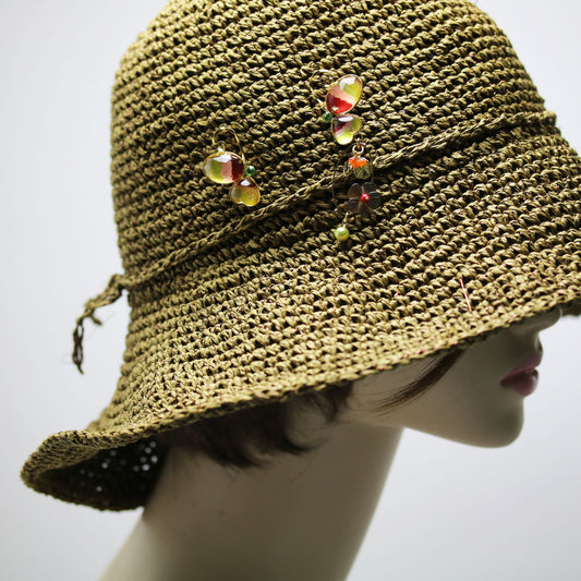 Hatpin Butterfly Shell Flower Yellow TAMARUSAN