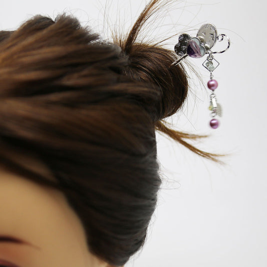 Stick Hairpin Butterfly Purple TAMARUSAN