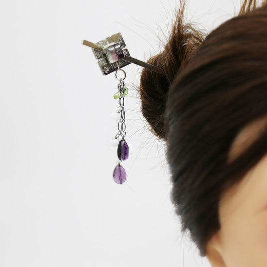 One Stick Hairpin Purple Rainbow TAMARUSAN