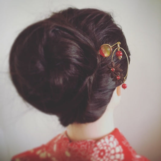 Hairpin Lace Flower Rainbow Gold Yellow TAMARUSAN