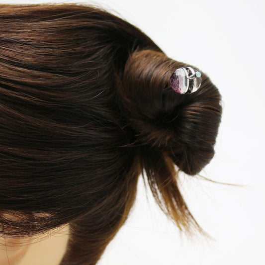 Stick Hair Pin Rainbow Purple TAMARUSAN