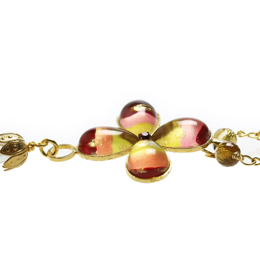 Magnifying Glass Necklace Rainbow Orange TAMARUSAN