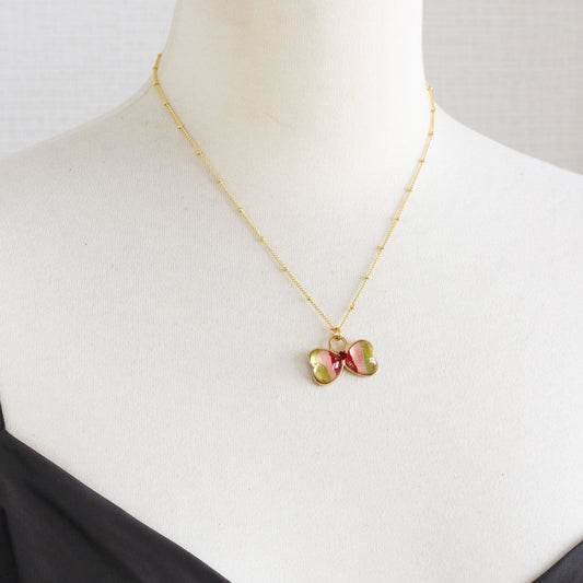 Necklace Ribbon Orange Rainbow TAMARUSAN