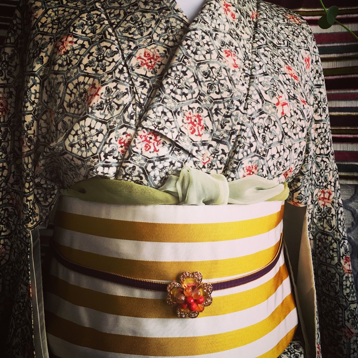 Obidome Coral Gold Orange Clover TAMARUSAN