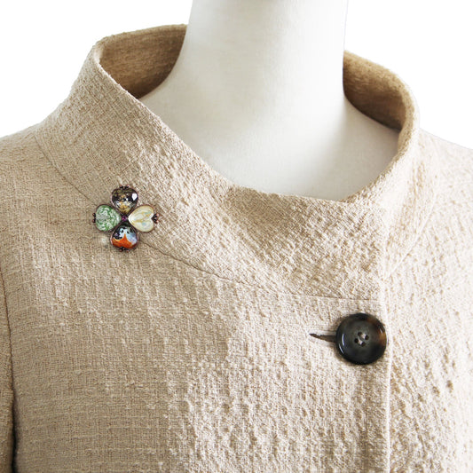 Brooch Four-Leaf Clover Colorful TAMARUSAN