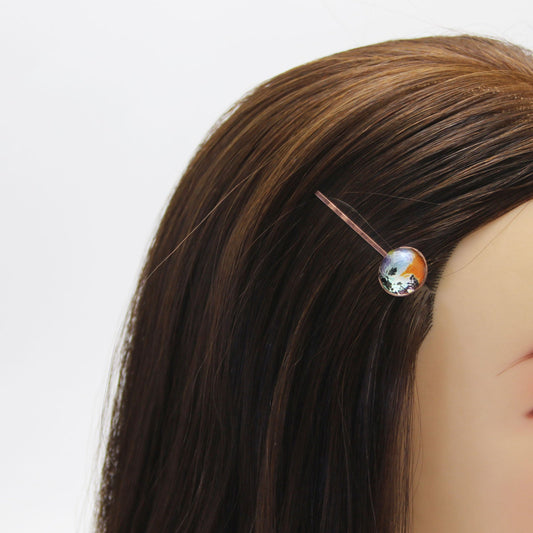 Hairpin Orange Pansy Antique Style TAMARUSAN