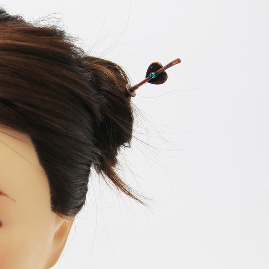 Changeable Ornament Hairpin Heart Pansy TAMARUSAN