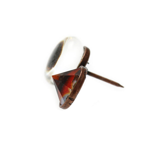 Pin Brooch Orange Pansy Flower TAMARUSAN