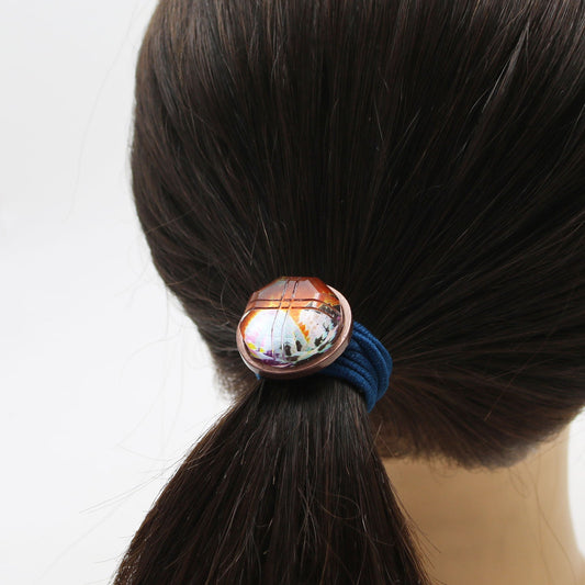 Hair Simple Elastic Orange Pansy Luxury Blue TAMARUSAN