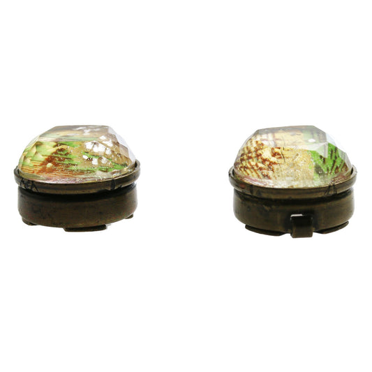 Button Cover Cufflinks Musical Note Green TAMARUSAN