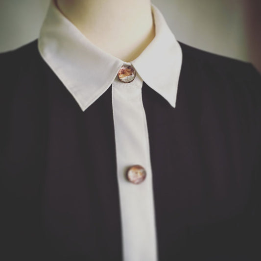 Button Cover Cufflinks Musical Note Pink TAMARUSAN