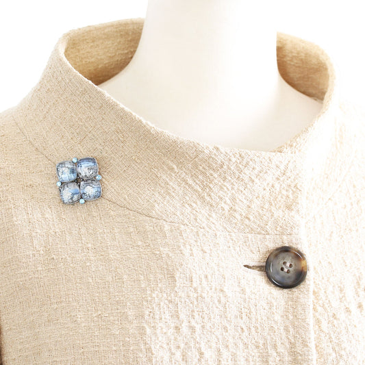 Brooch Blue Musical Note Hydrangea TAMARUSAN