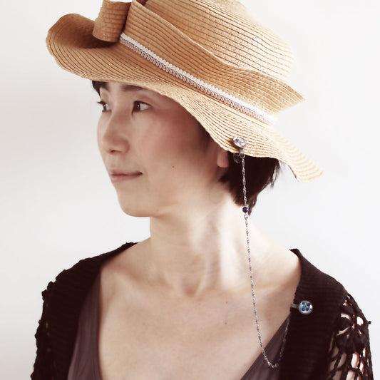 Hat Clips Blue Musical Note Chain TAMARUSAN