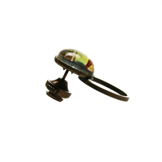 Eyeglass Holder Brooch Green Musical Note TAMARUSAN