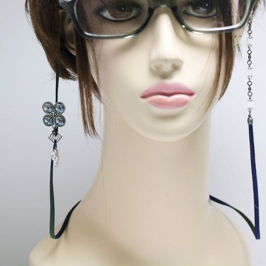 Eyeglasses Chain Ribbon Musical Note Blue TAMARUSAN